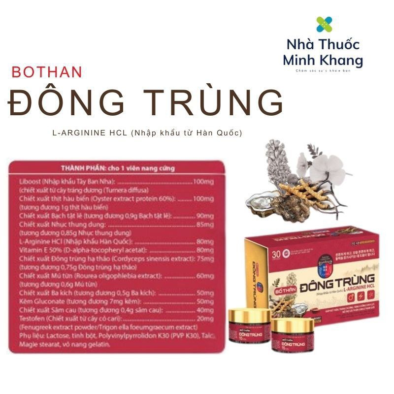 Viên Uống Bổ Thận Đông Trùng- Giúp cải thiện sinh lý, tráng dương tăng cường sinh lực, giảm tiểu đêm.Hộp 30 viên