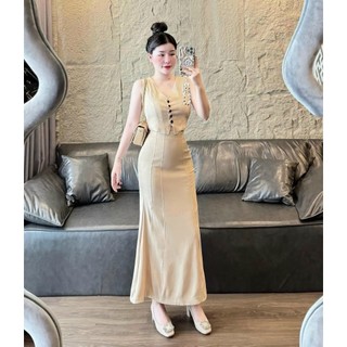 Set đồ nữ mùa hè áo croptop cỗ chữ V mix chân váy xòe dài siêu dễ thương