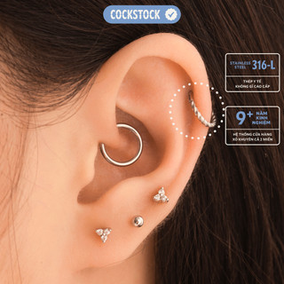 Khuyên tai vòng xoắn Twisted Hoop Earring CockStock