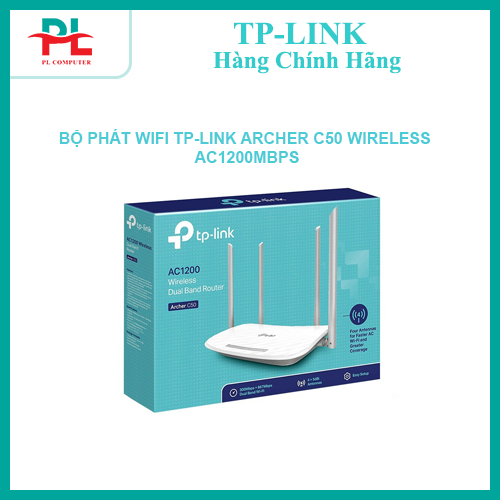 Thiết bị mạng - Router TP-Link C50 AC1200(Archer C50) - Hàng Chính Hãng