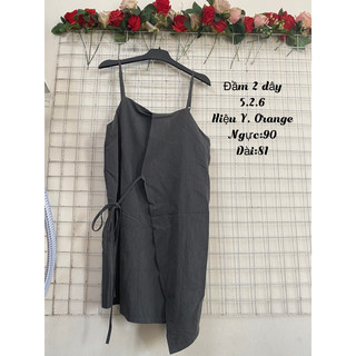 Đầm 2 dây hiệu Y. Orange