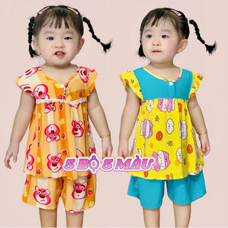 COMBO 5 BỘ TOLE LANH 2 DA BÉ GÁI TAY CÁNH TIÊN NGẪU NHIÊN  số 1-15 (5- 50kg) CÁNH TIÊN GÁI TOLE