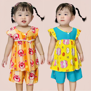 Bộ tole lanh 2 da cánh tiên bé gái mềm mát - cánh tiên bé gái