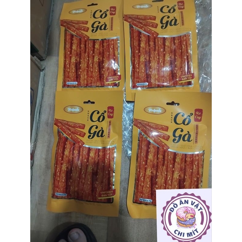 5 gói snack cổ gà xé cay vinfoods gói 60g thơm cay hấp dẫn đồ ăn vặt hot