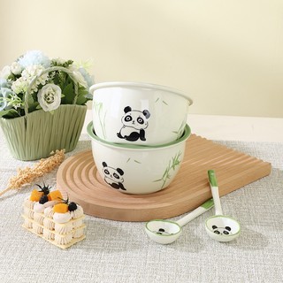 Bộ bát sứ ăn cơm hoạ tiết PANDA, bát ăn cơm, tô ăn cơm Panda xinh xắn cho bé.