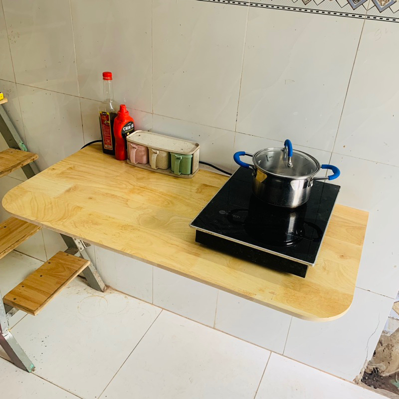 [ksl45] kệ bo góc, kệ bếp ,ke gập gọn đa năng, gỗ tự nhiên không thấm nước (comco kệ gỗ và ke)