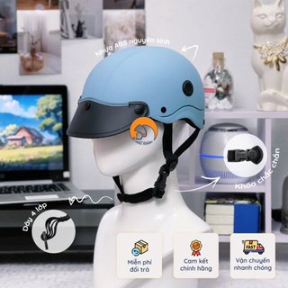 Nón bảo hiểm Napoli N088 màu Xanh xám - Sản phẩm cao cấp - Đạt chuẩn kiểm định