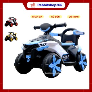 Xe ô tô điện xe máy trẻ em dáng địa hình có đèn nhạc chân ga