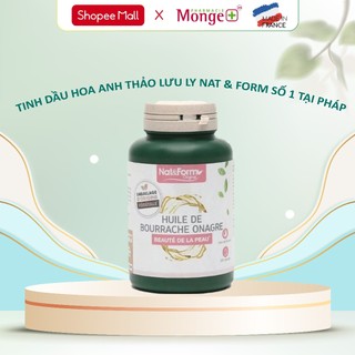 Viên uống tinh dầu hoa anh thảo kết hợp lưu ly Nat&Form beaute de la peau Pháp hộp 200 viên