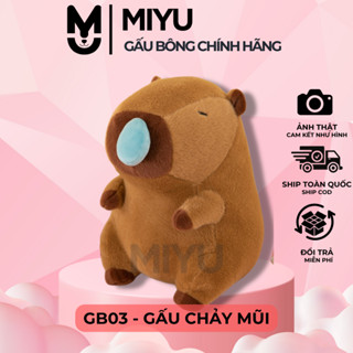 Gấu Bông Capybara Chảy Mũi MIYU - Thú Bông Chuột Lang Đáng Yêu - Gấu Cao Cấp - Chất Vải Siêu Mịn
