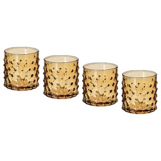 Bộ 4 cốc để nến thủy tinh trang trí Hutlos IKEA