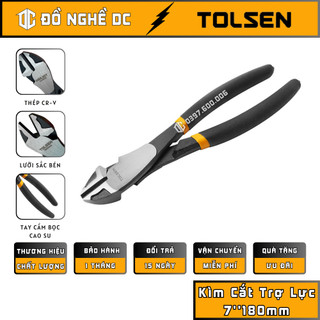 Kìm cắt trợ lực, kềm cắt trợ lực 7''180mm 10299 tolsen thép cr-v chuyên dùng để cắt dây kim loại đồng, kẽm,...