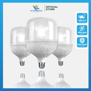  Bóng Đèn LED BULD SOLAR LIGHTING Siêu Sáng Tiết Kiệm Điện Loại Led Búp Trụ Nhựa Bọc Nhôm Chống Nước 