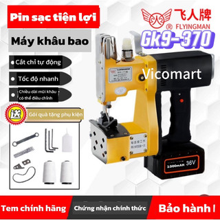 Máy May Bao Bì GK9-370 Có Pin 36v Flying Man Thế Hệ Mới kèm gói quà tặng +2 chỉ khâu 2024