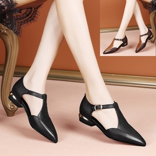 Sandal sục mũi nhọn thời trang nữ đế bệt 2p da trơn hoạ tiết caro phối quai hậu - MÃ CG819