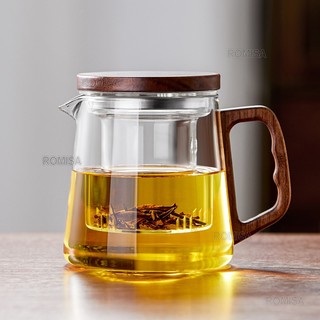 Cốc pha trà cá nhân, Cốc lọc trà thủy tinh, cốc pha trà, cốc thủy tinh pha trà nắp đậy bằng gỗ