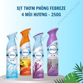 Xịt Thơm Phòng Febreze Linen&Sky, Spring&Renewal, Hawaiian Aloha, Mediterranean & Lavender-250g.