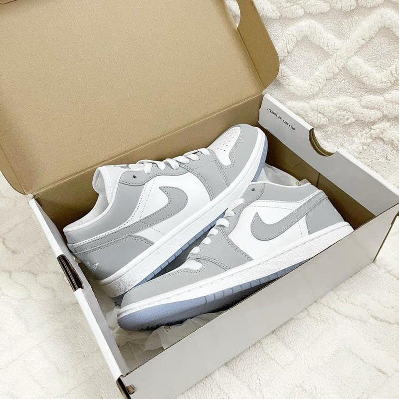 [ Hàng chính hãng ] Giày Air Jd1 Low White Wolf Grey full box