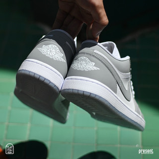 [ Hàng chính hãng ] Giày Air Jd1 Low White Wolf Grey full box