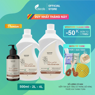   Premium  Nước giặt xả hữu cơ cao cấp Bồ Hòn tinh dầu Hoa nhài ECOCARE - An toàn tuyệt đối cho bé 
