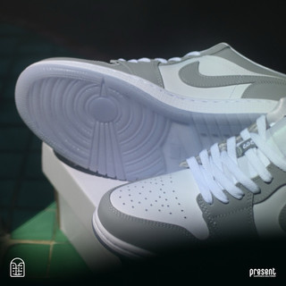 [ Hàng chính hãng ] Giày Air Jd1 Low White Wolf Grey full box
