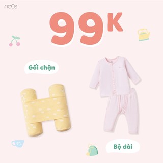 2024 nous party 4- bộ gối chặn nous xô cho bé, gối bông cao cấp