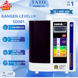 [HÀNG CHÍNH HÃNG MỚI 100%] Máy Lọc Nước Điện Giải Ion Kiềm KANGEN LEVELUK SD501 7 tấm điện cực 7 loại nước ion kiềm