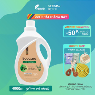 Xịt Chùi Rửa Đa Năng Bồ Hòn Hữu Cơ ECOCARE 4 lít - Tặng vỏ chai 500ml