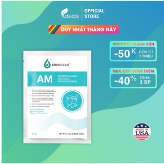 EcoClean AM - Men Vi Sinh Xử Lý Khí Độc Trong Ao Nuôi Tôm, Cá - KPT CHEM - Gói 100g