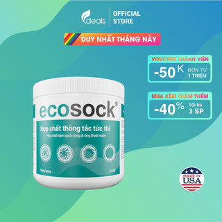 Bột Thông Tắc EcoSock - Phân Hủy Tóc, Dầu Mỡ, Thức Ăn, Chất Thải - KPT CHEM - Hộp 500g