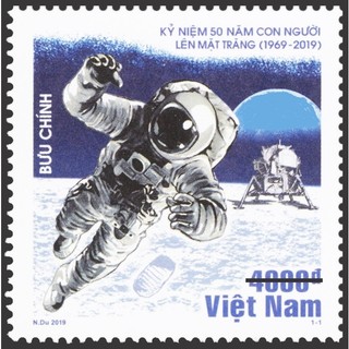 Tem sưu tập Việt Nam MS 1111 Kỷ niệm 50 năm lần đầu tiên con người đặt chân lên Mặt Trăng 1969-2019