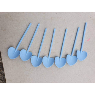 Muỗng múc kem- hình trái tim -12cm-màu xanh dương