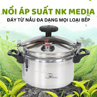 Nồi áp suất Nk Media chính hãng, nồi hầm nấu đa năng các loại bếp, nồi áp suất bếp từ cực dày dặn
