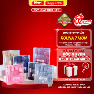 Bộ chiết mỹ phẩm du lịch TRAVEL, túi chiết mỹ phẩm mini 7 món kèm phụ kiện 