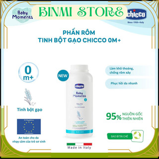 Phấn rôm tinh bột gạo chicco cho bé 0m+