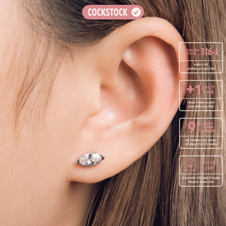 Khuyên tai mắt đá Eye Diamond Earring CockStock