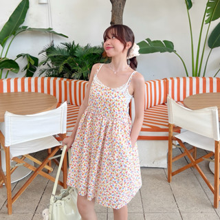 Jelly - Đầm baby doll hai dây hoạ tiết hoa nhí - Woa woa Dress