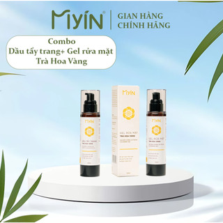Combo chăm sóc da dầu tẩy trang + Gel rửa mặt Trà Hoa Vàng
