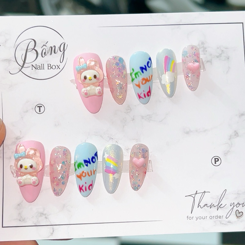 Nail box móng úp thiết kế đáng yêu hình thật ( HOẢ TỐC HCM ) B81