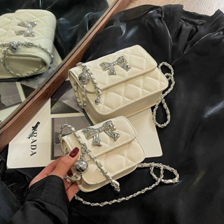 Túi xách nữ , túi mi nơ đeo chéo đeo vai dây xích pha da cực xinh 178