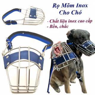 Rọ mõm inox cho chó 3 size - rọ mõm chó chống gỉ cho chó chống chó cắn và phá
