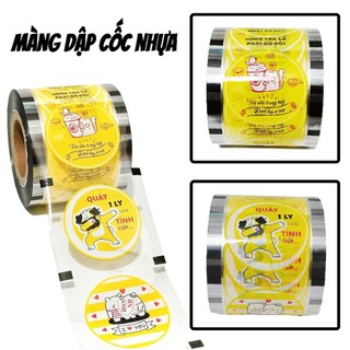 Màng dập cốc, ép ly nhựa hsnew nhu 2400 logo dập cốc nhựa pp 300ml-700ml mẫu vàng 822