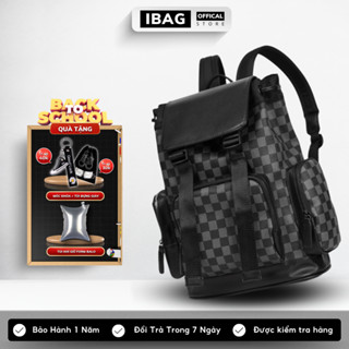 Balo Da Thời Trang Nam Nữ IBAG ,Balo da PU Cao Cấp,Cặp đi học ulzzang,Balo lv đựng Laptop 14 inh,Chống thấm nước