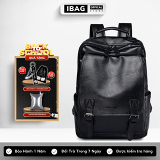 Balo Da Thời Trang Ulzzang Nam Nữ,Da PU Cao Cấp,Đựng Laptop 15,6 inh-Chống nước,Kiểu dáng trẻ trung, cá tính - IBAG