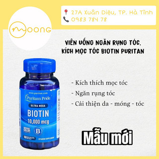 Viên uống mọc tóc, ngăn rụng tóc Biotin Puritan