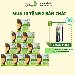 Kem đánh răng By Phoca, combo 10 hộp tặng 2 bàn chải Phoca, kem đánh răng cho người niềng răng 25gr