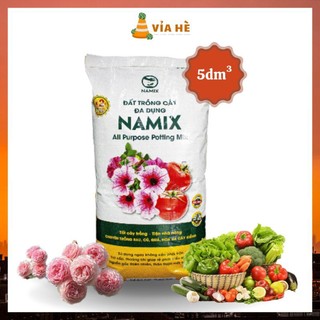 Đất Hưu Cơ Đa Dụng Túi 5dm³~2,5kg, Trồng Rau, Hoa, Cây Ăn Trái, Túi Nhỏ Tiên Lợi NAMIX