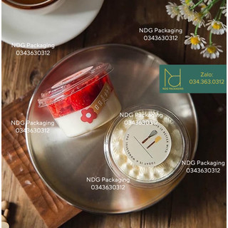 10 Hộp Nhựa Tròn XY583 150ml nắp trong đựng bánh lạnh panna cotta, mousse, tiramisu, flan, rau câu