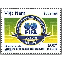 Tem sưu tập Việt Nam MS 923 bóng đá 2004