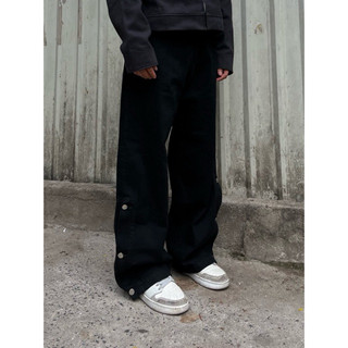 Quần Snap Button Pants cúc bấm The Brothers form baggy màu đen